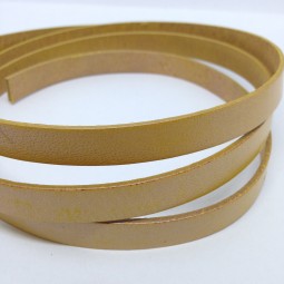 Шнур шкіра 10х2 мм тип U0658 жовтий плоский Італія